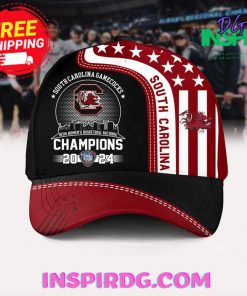 South Carolina Gamecocks Champions 2024 Red Black Basketball Cap