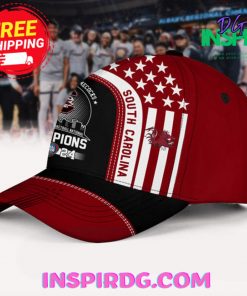 South Carolina Gamecocks Champions 2024 Red Black Basketball Cap