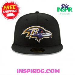 New Era Baltimore Ravens Black 59FIFTY Fitted Hat