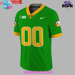Oregon Ducks Big 10 Green Football Jersey