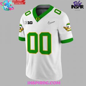 Oregon Ducks Big 10 White Football Jersey