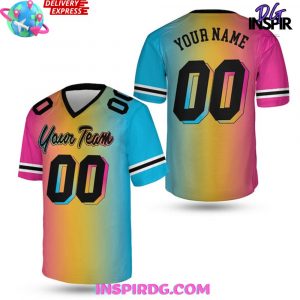 Personalized Team Rainbow Football Jersey
