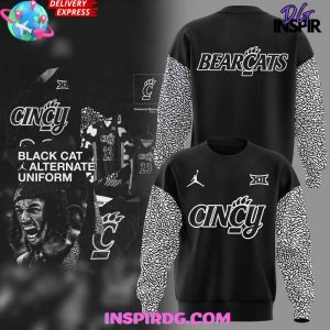 Cincinnati Bearcats Black Cat Alternate Uniform Edition Sweatshirt