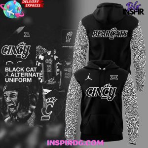 Cincinnati Bearcats Black Cat Alternate Uniform Edition Hoodie