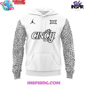 Cincinnati Bearcats Black Cat Alternate Uniform Whrite Hoodie