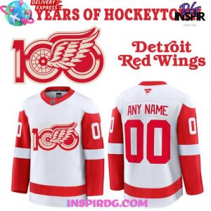 Detroit Red Wings 100 Years Of HOCKEYTOWN White Hockey Jersey